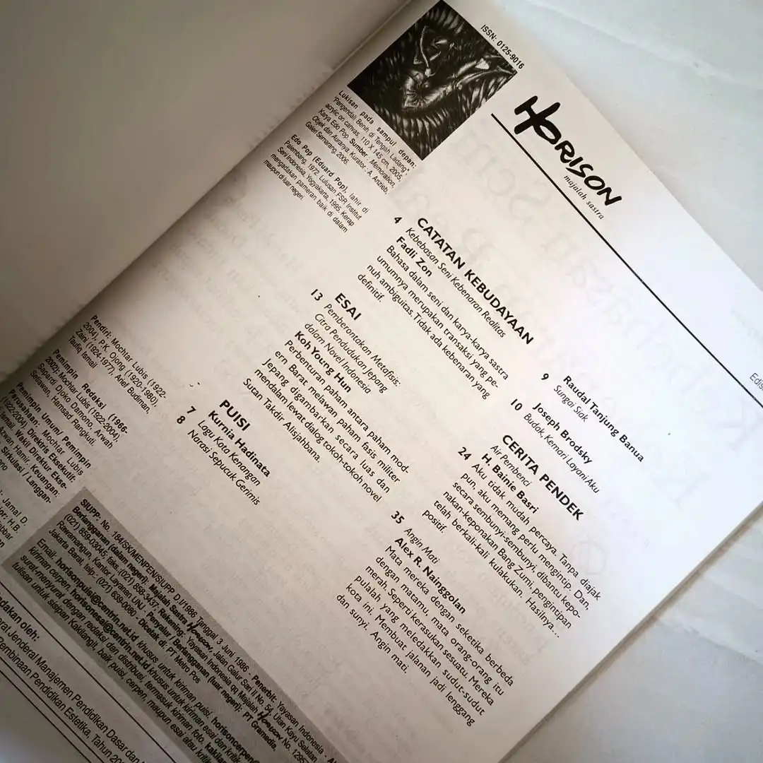 MAJALAH SASTRA HORISON - gambar 6